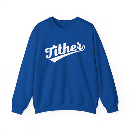 Home Run Tither Sweatshirt | Baseball Script Crewneck | Inspirational Giving Sweatshirt | Motivational Unisex Sweatshirt