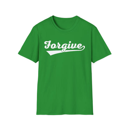 HomeRun Forgive Unisex T-Shirt | Baseball Script Tee | Inspirational Graphic Shirt | Positive Message Apparel | Motivational Unisex Shirt