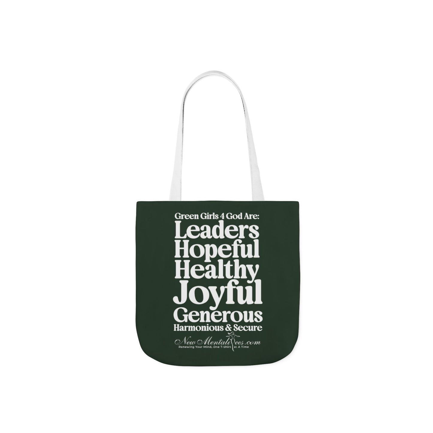 Green Girls 4 God Tote Bag - You are A Leader, Helpful, Healthy, Joyful, Generous, Harmonious and Secure!