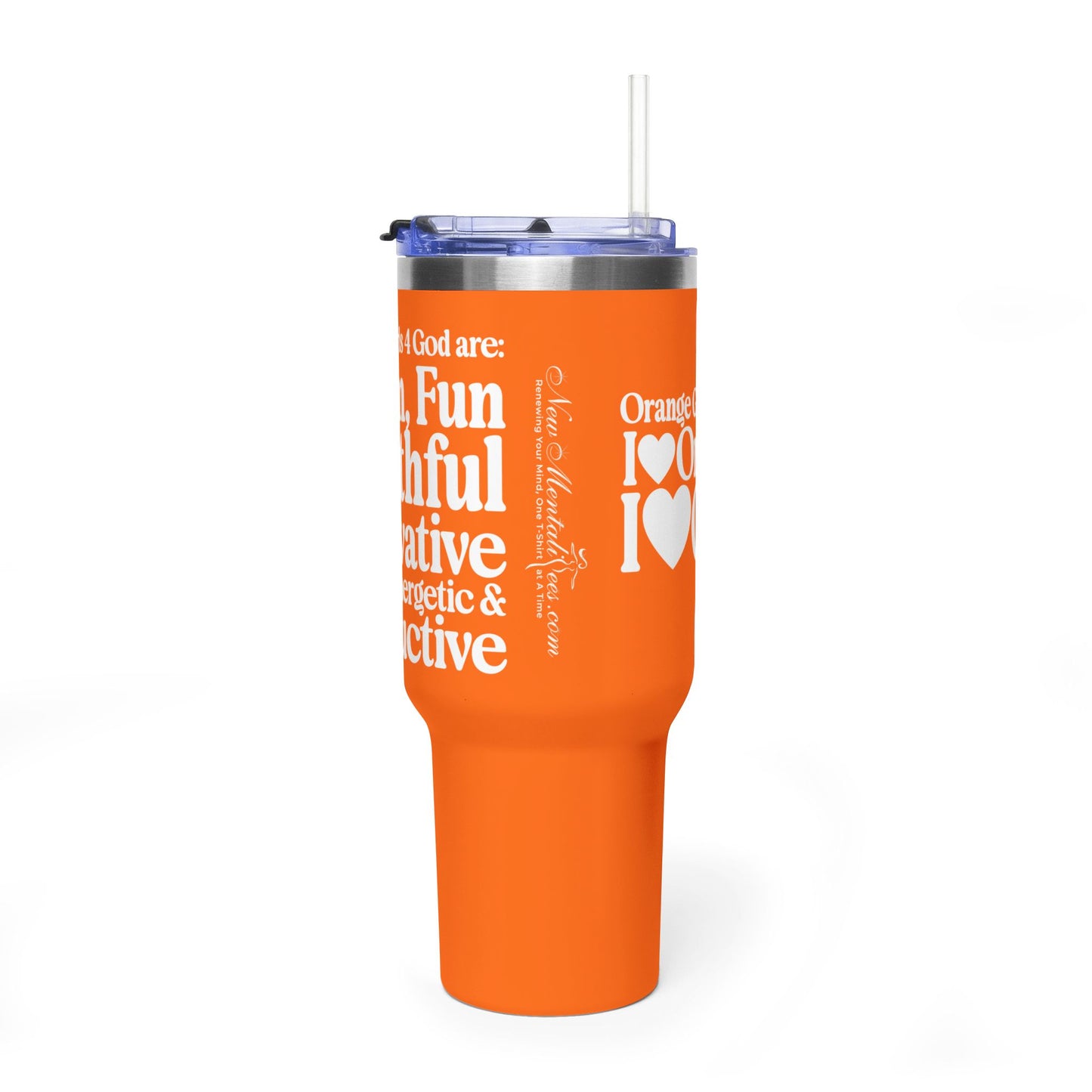 Orange Girls 4 God Colorful Tumbler - Faith Filled Women Who Love Orange