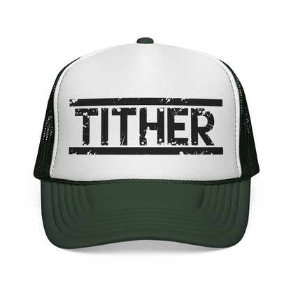 Tough Tither Trucker Hat | Faith-Based Christian Cap, Adjustable Unisex Tithing Hat, Church Wear, Gift for Believers