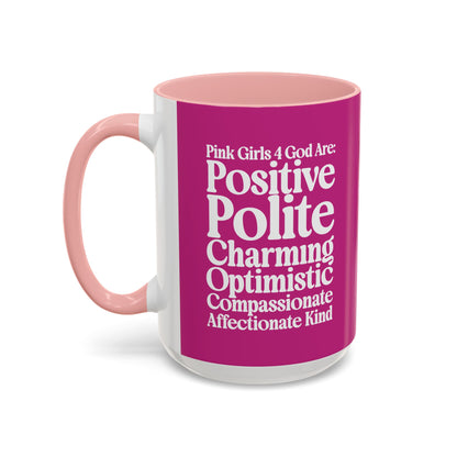 Pink Girls 4 God Mug  - Color Collection