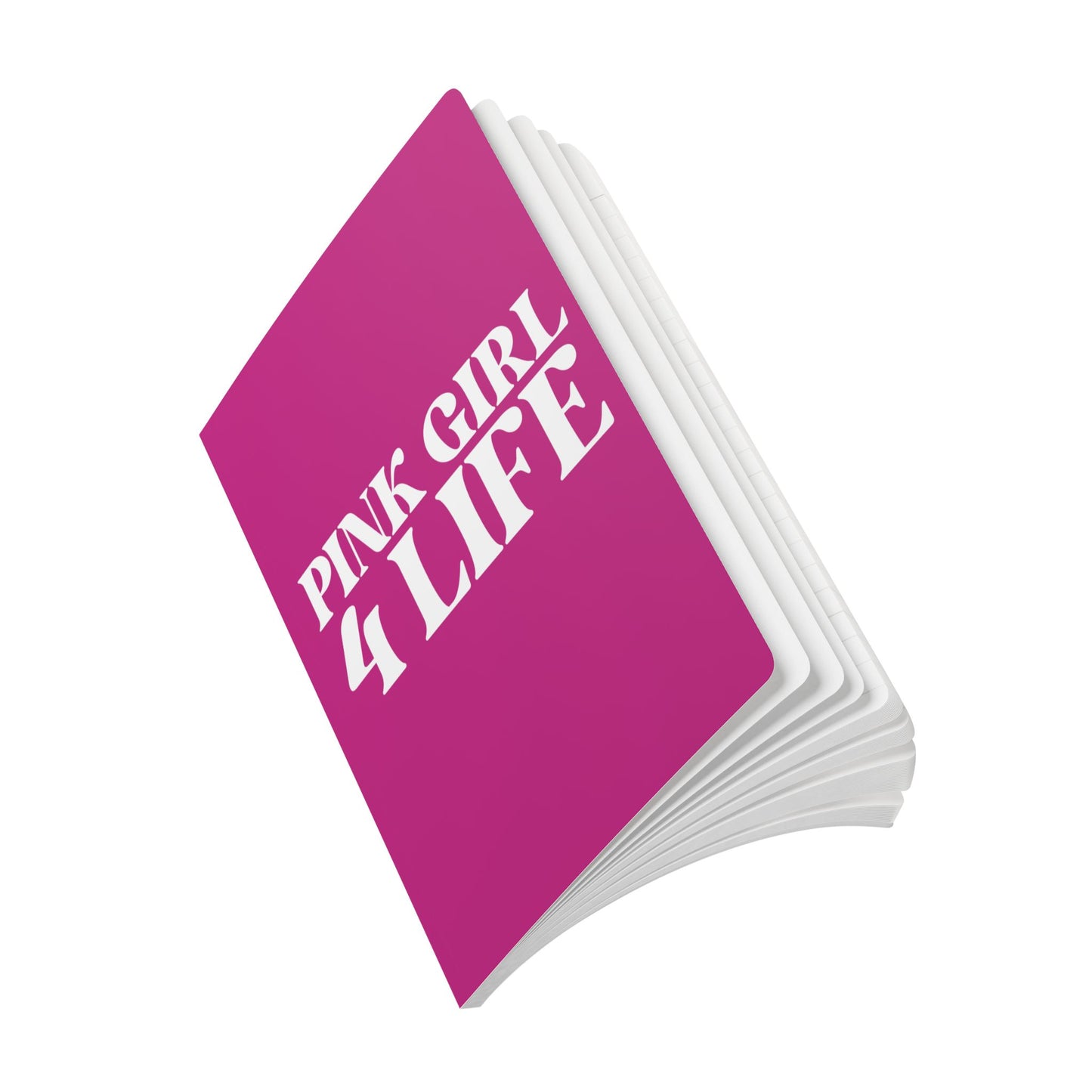 Pink Girl 4 Life Softcover Journal – Double-Sided Inspirational Journal | 100 or 200 Pages | Notebook for Girls & Women Who Love Pink