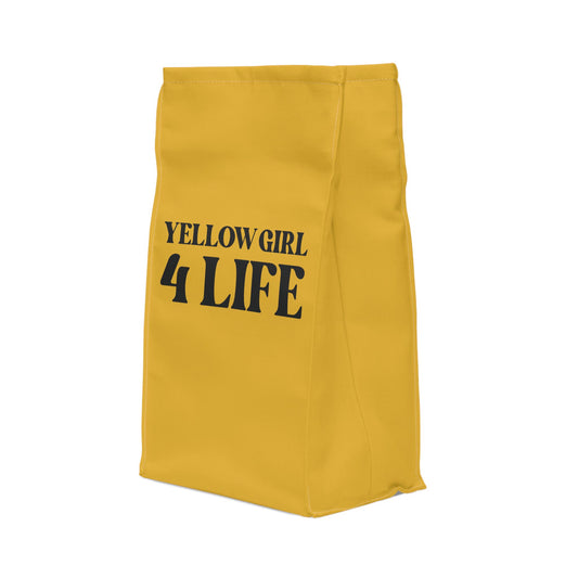 Yellow Girl 4 Life Lunch Bag – Double-Sided Inspirational Yellow Girl Lunch Tote | Insulated Lunch Bag | Girl Power Lunch Box
