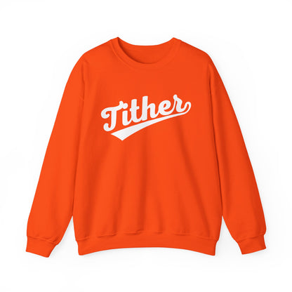 Home Run Tither Sweatshirt | Baseball Script Crewneck | Inspirational Giving Sweatshirt | Motivational Unisex Sweatshirt