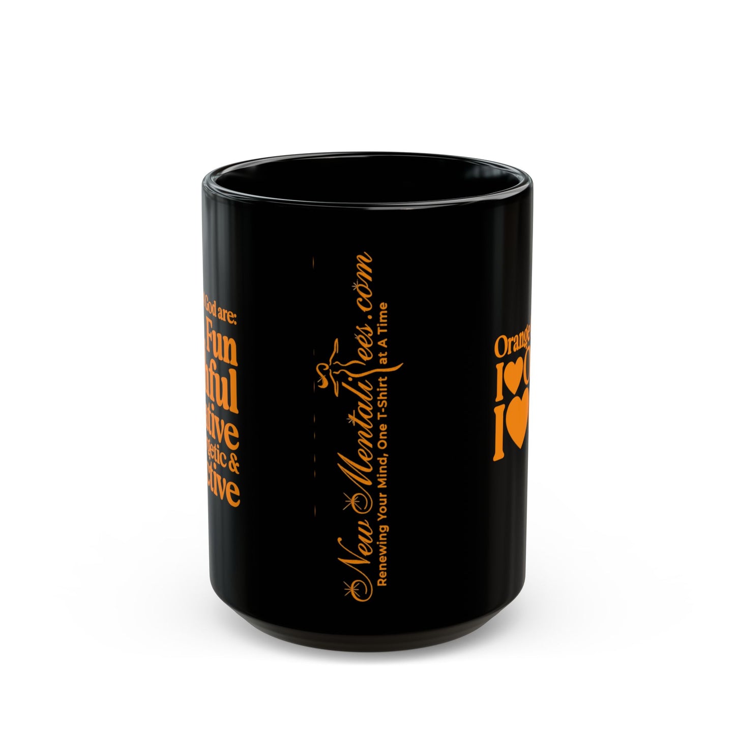Orange Girls 4 God Mug - Black Contrast Collection