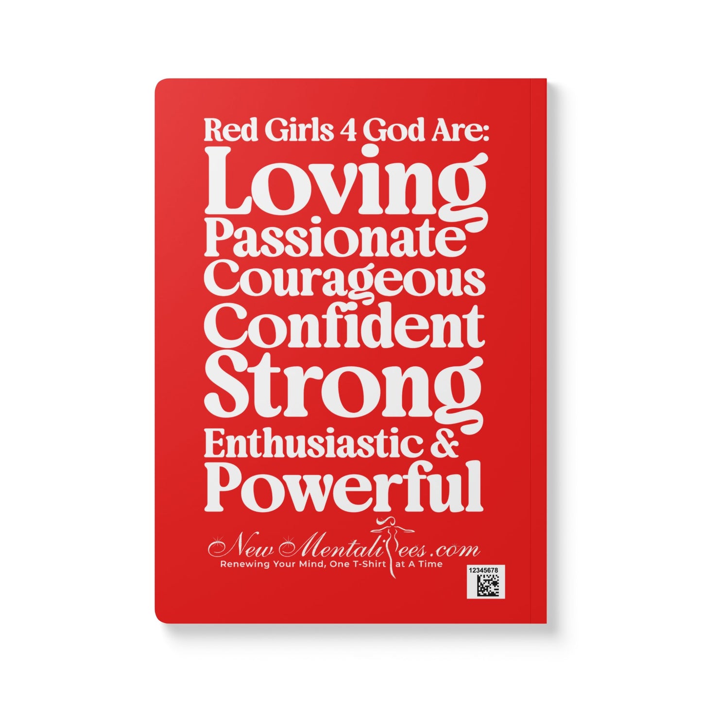 Red Girls 4 God Softcover Journal – Double-Sided Inspirational Faith Journal | 100 or 200 Pages | Notebook for Girls & Women Who Love God