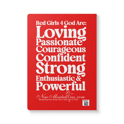 Red Girls 4 God Softcover Journal – Double-Sided Inspirational Faith Journal | 100 or 200 Pages | Notebook for Girls & Women Who Love God