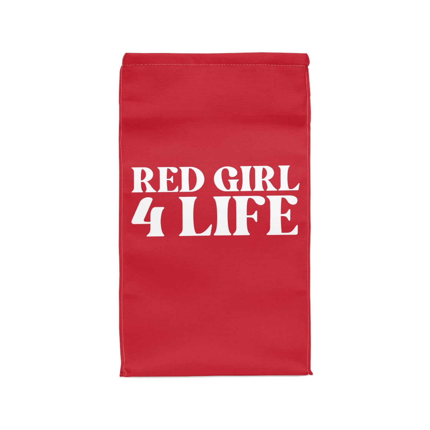 Red Girl 4 Life Lunch Bag – Double-Sided Inspirational Red Girl Lunch Tote | Insulated Lunch Bag | Girl Power Lunch Box