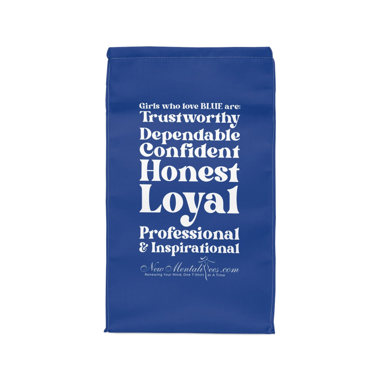 Blue Girl 4 Life Lunch Bag – Double-Sided Inspirational Blue Girl Lunch Tote | Insulated Lunch Bag | Girl Power Lunch Box