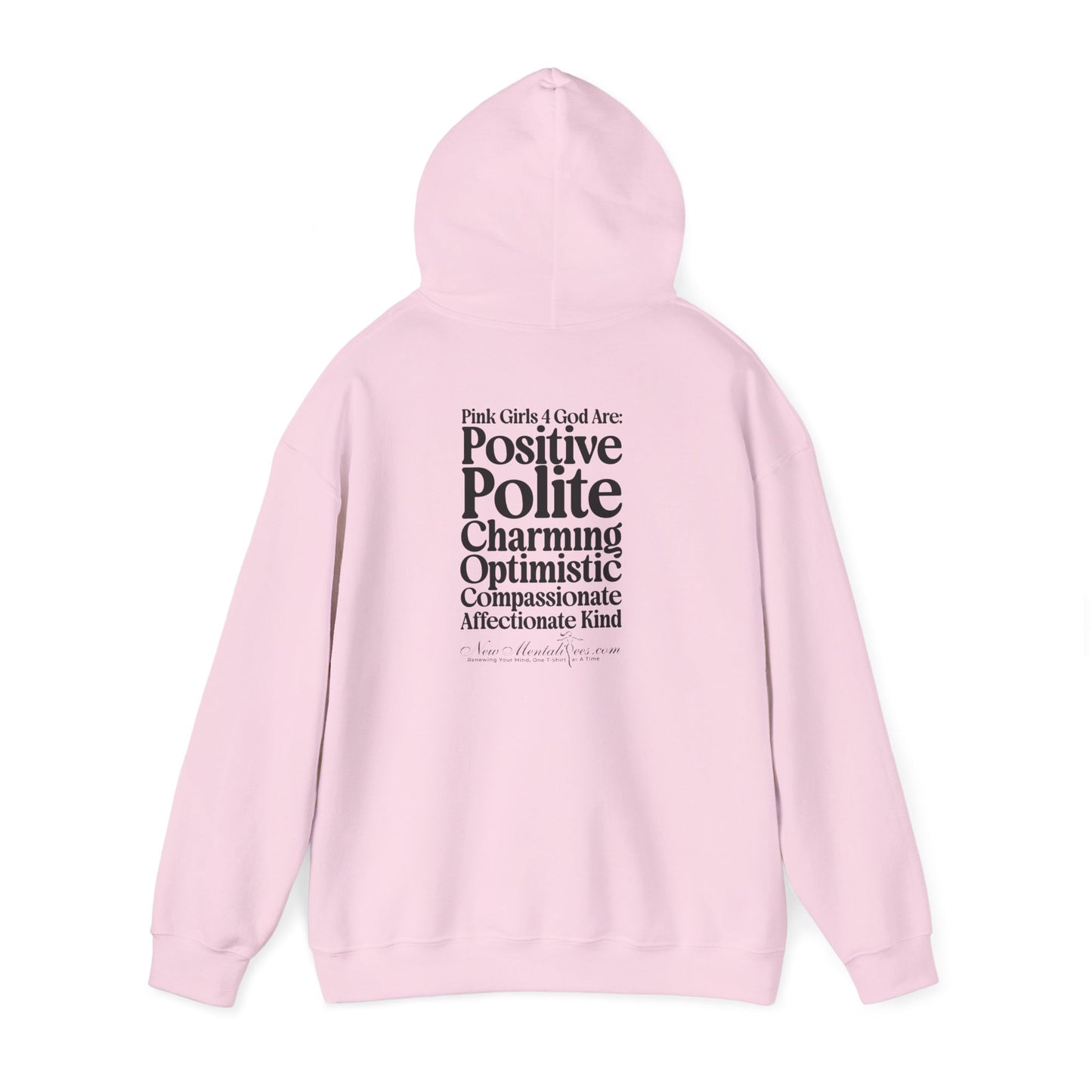 Pink Girls 4 God Adult Hoodie -  You are Positive, Polite, Charming, Optimistic, Compassionate, Affectionate, and Kind!
