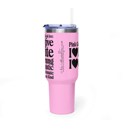 Pink Girls 4 God Colorful Tumbler - Faith Filled Women Who Love Pink