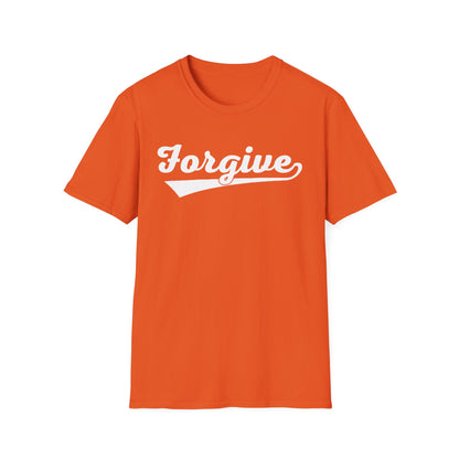 HomeRun Forgive Unisex T-Shirt | Baseball Script Tee | Inspirational Graphic Shirt | Positive Message Apparel | Motivational Unisex Shirt
