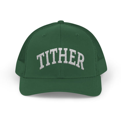 Tither Collegiate Cap | Embroidered Christian Baseball Hat, Unisex Adjustable Faith-Based Cap, Tithing Lifestyle Hat, Church Wear