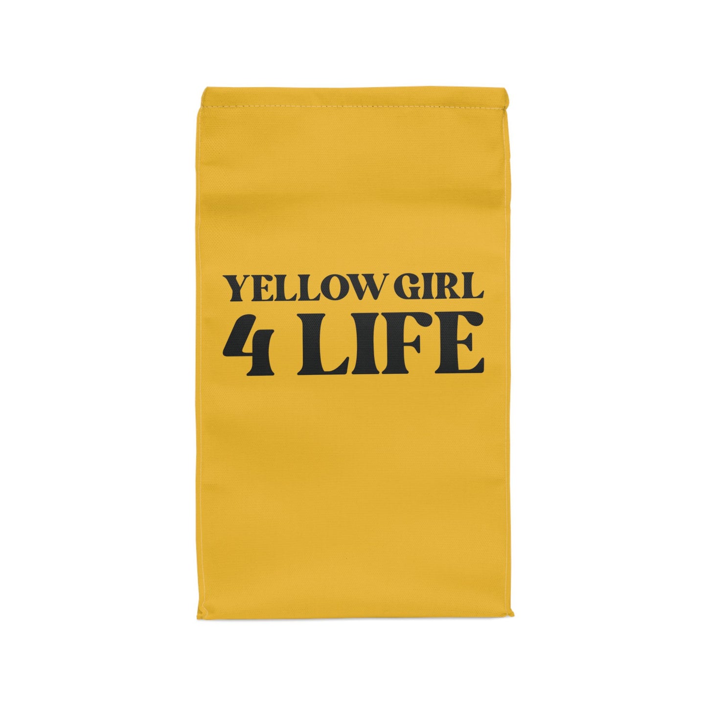 Yellow Girl 4 Life Lunch Bag – Double-Sided Inspirational Yellow Girl Lunch Tote | Insulated Lunch Bag | Girl Power Lunch Box