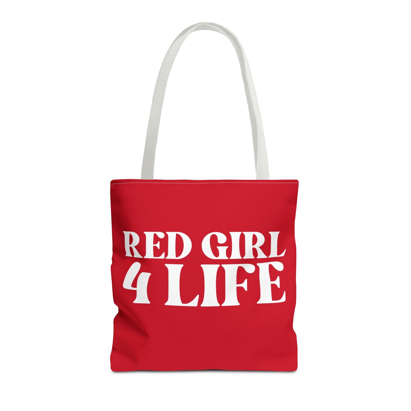 Red Girl 4 Life Tote Bag - Cute Red Bag for Women and Girls, Double Sided Inspirational Tote