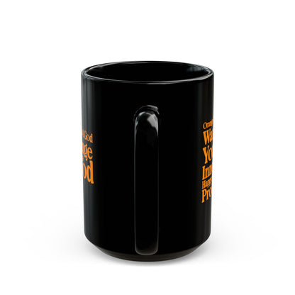 Orange Girls 4 God Mug - Black Contrast Collection