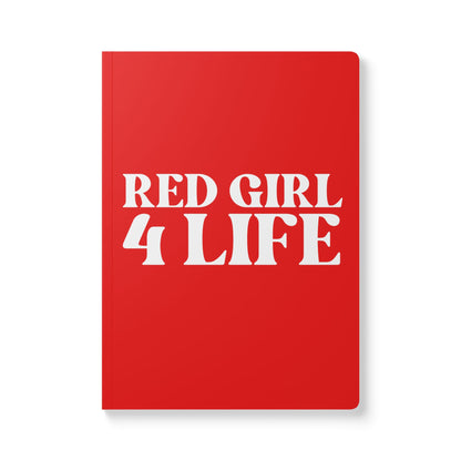 Red Girl 4 Life Softcover Journal – Double-Sided Inspirational Journal | 100 or 200 Pages | Notebook for Girls & Women Who Love Red