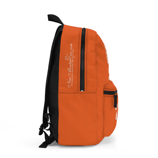 Orange Girl 4 Life Backpack – Inspirational Girls School Backpack | Girl Power Bookbag | Lightweight Travel & School Bag