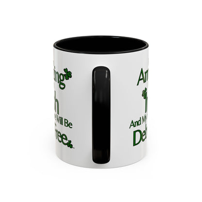 I Am Amazing Irish & Debt Free Future Mug - Money Mindset Affirmation Cup - Irish Pride Gift