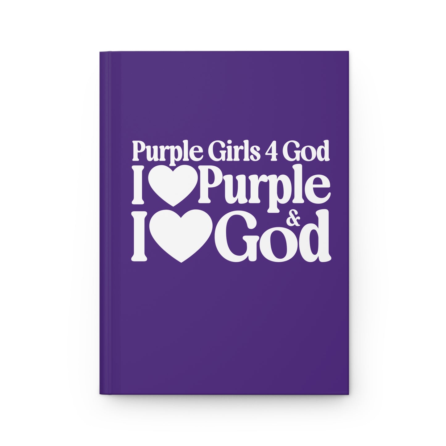 Purple Girls for God Hardcover Journal – Double-Sided Inspirational Notebook | Matte Hardcover | 150 Lined Pages | Gift for Women & Girls