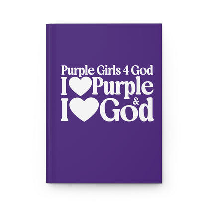 Purple Girls for God Hardcover Journal – Double-Sided Inspirational Notebook | Matte Hardcover | 150 Lined Pages | Gift for Women & Girls