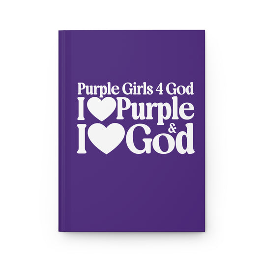 Purple Girls for God Hardcover Journal – Double-Sided Inspirational Notebook | Matte Hardcover | 150 Lined Pages | Gift for Women & Girls