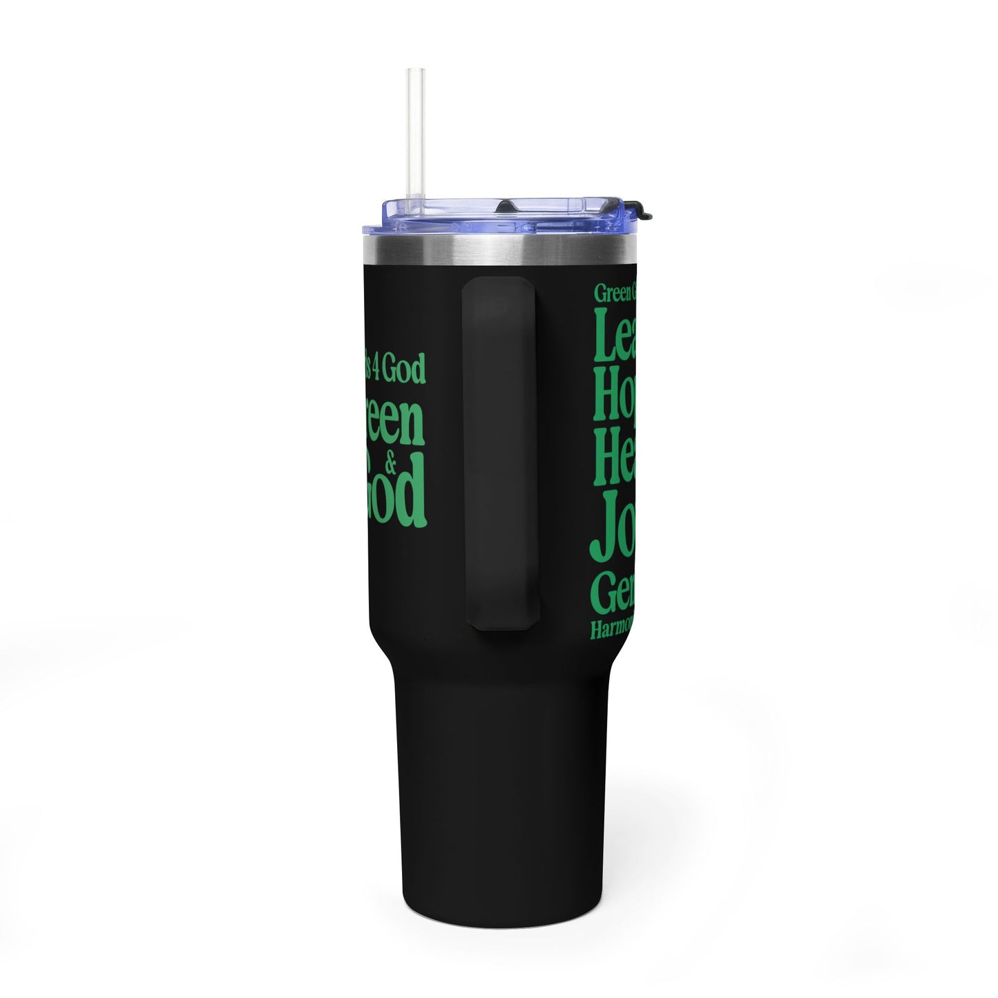 Green Girls 4 God Black Contrast Tumbler - Faith Filled Women Who Love Green