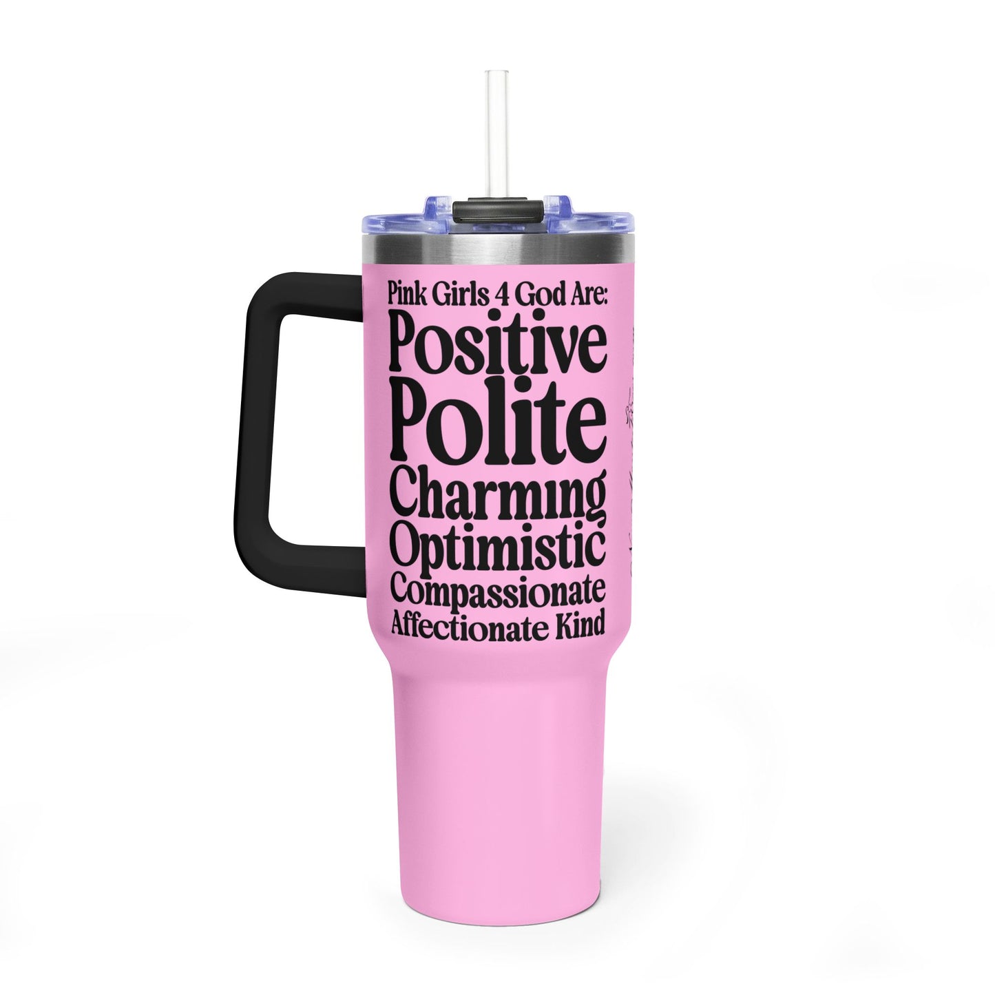 Pink Girls 4 God Colorful Tumbler - Faith Filled Women Who Love Pink