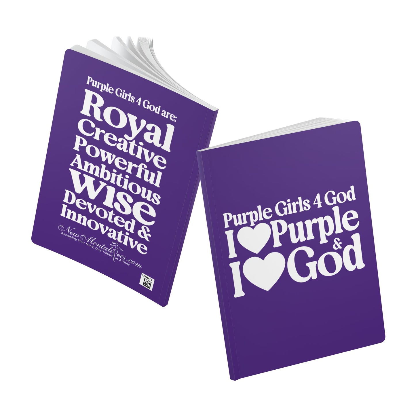 💜 Purple Girls 4 God Softcover Journal – Double-Sided Inspirational Faith Journal | 100 or 200 Pages | Notebook for Girls & Women Who Love God