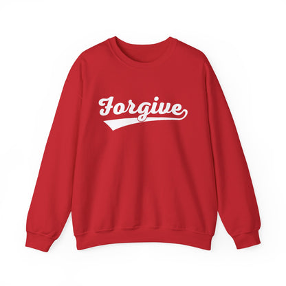 HomeRun Forgive Sweatshirt | Baseball Script Crewneck | Inspirational Graphic Sweatshirt | Motivational Unisex Sweatshirt
