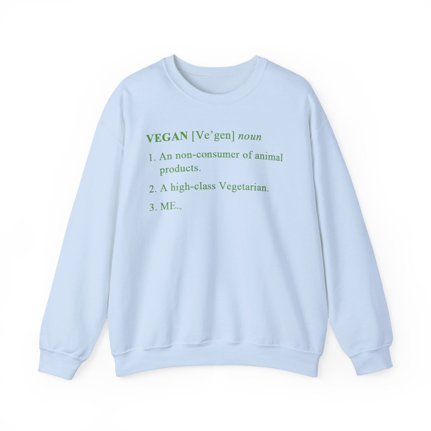Vegan Definition Unisex Sweatshirt -  Funny & Bold Plant-Based Statement Pullover