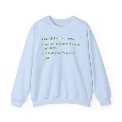 Vegan Definition Unisex Sweatshirt -  Funny & Bold Plant-Based Statement Pullover