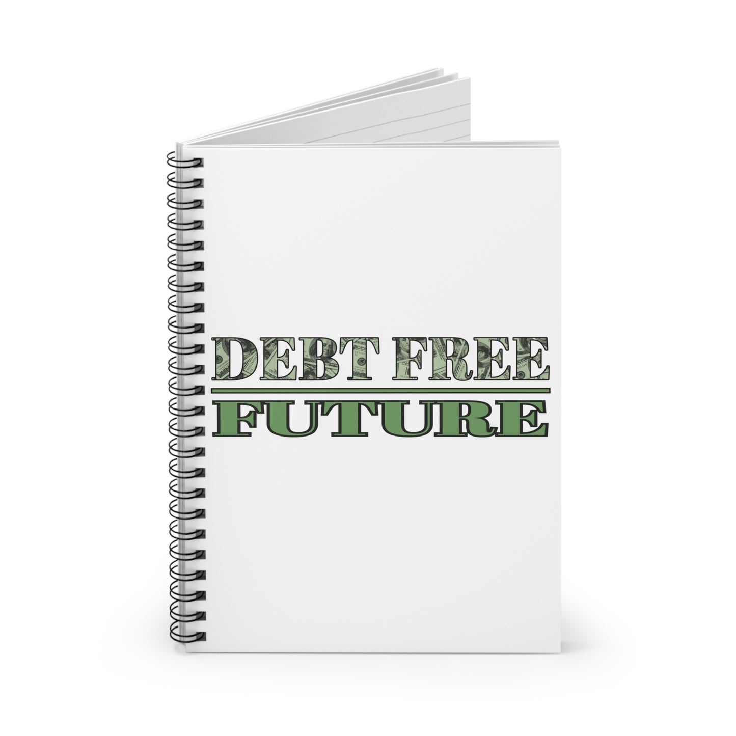 Mo' Money Debt Free Spiral Notebook – Financial Freedom Journal | 118 Ruled Pages | Inspirational Money Mindset Notebook