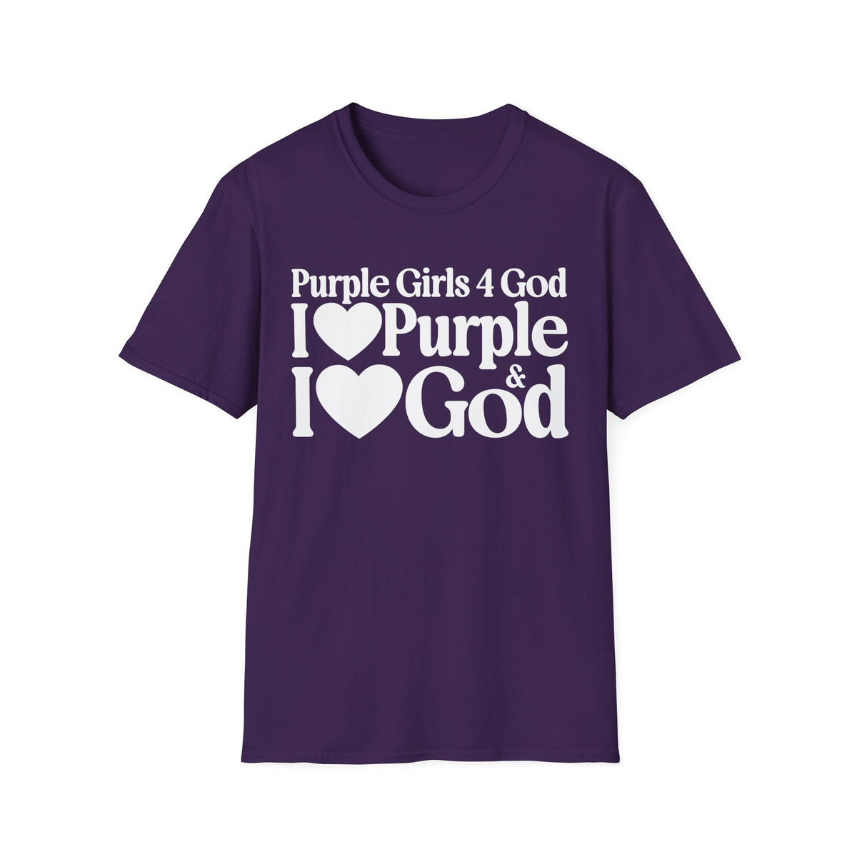 Purple Girls 4 God Adult T-Shirt - You Are Royal, Creative, Powerful, Ambitious, Wise, Devoted, and Innovative!