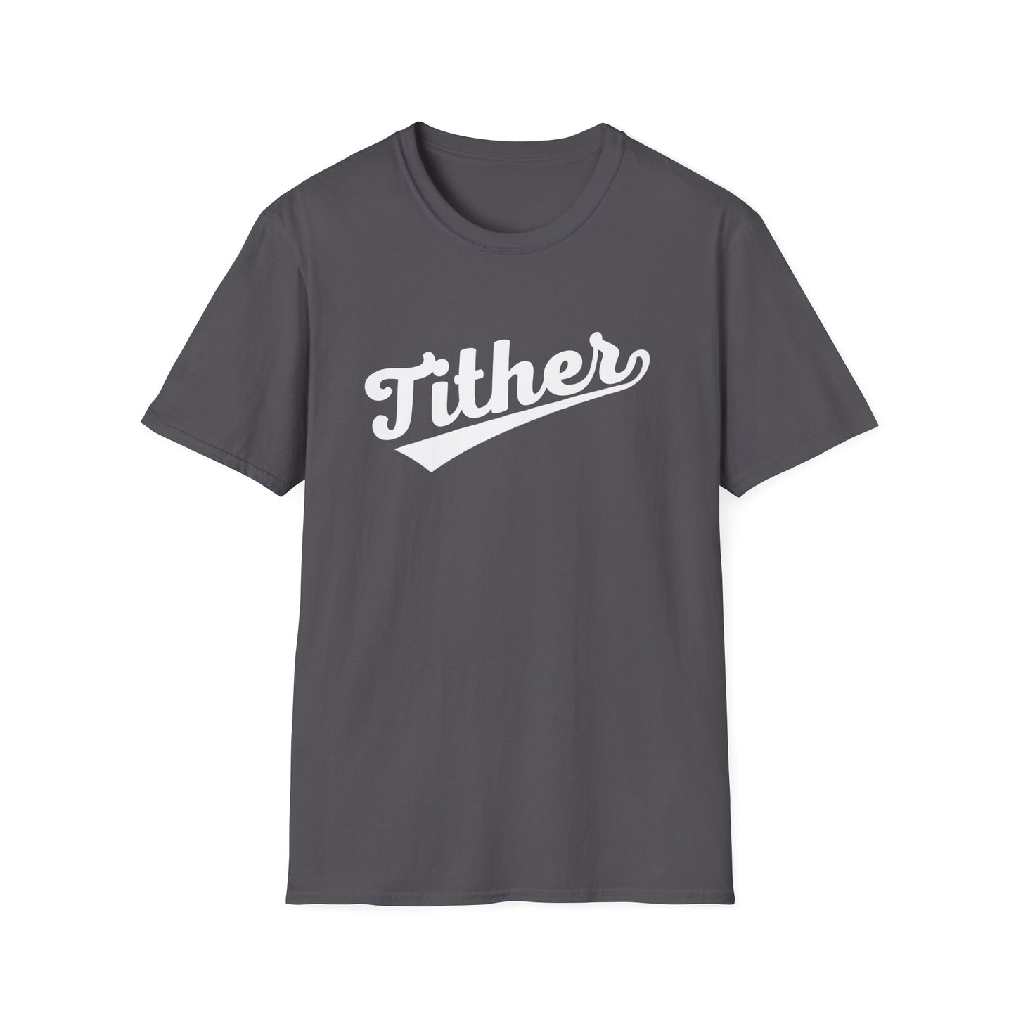 HomeRun Tither T-Shirt | Baseball Script Tee | Inspirational Giving Shirt | Positive Lifestyle Apparel | Motivational Graphic Tee