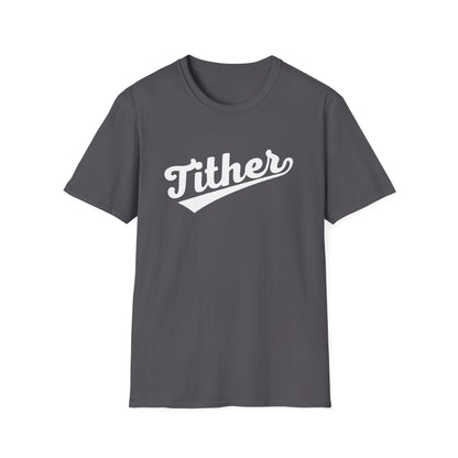 HomeRun Tither T-Shirt | Baseball Script Tee | Inspirational Giving Shirt | Positive Lifestyle Apparel | Motivational Graphic Tee
