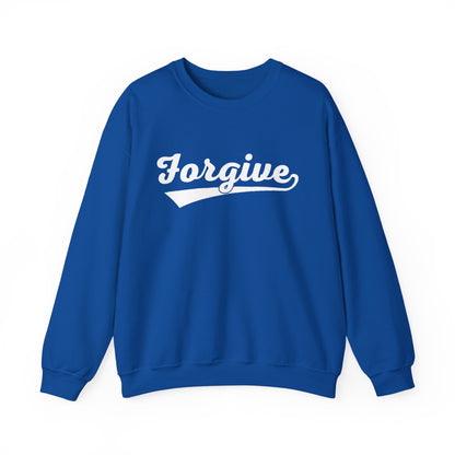HomeRun Forgive Sweatshirt | Baseball Script Crewneck | Inspirational Graphic Sweatshirt | Motivational Unisex Sweatshirt