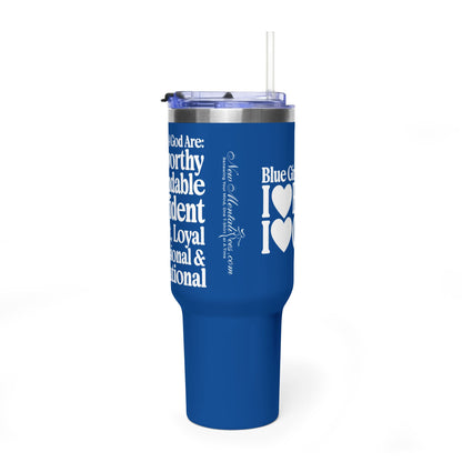 Blue Girls 4 God Colorful Tumbler - Faith Filled Women Who Love Blue