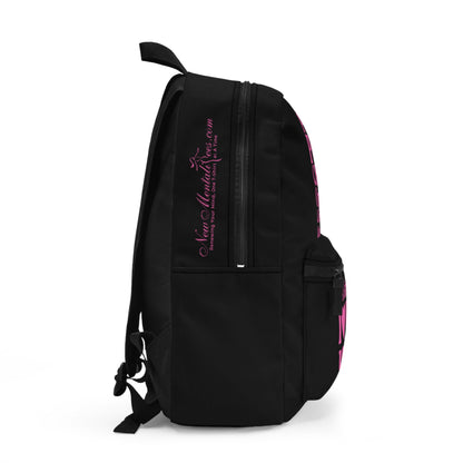 Pink Girls 4 God Black Contrast Backpack – Inspirational Christian Girls School Backpack | Faith-Based Bookbag | Lightweight Travel & School Bag
