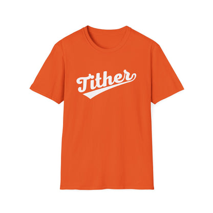 HomeRun Tither T-Shirt | Baseball Script Tee | Inspirational Giving Shirt | Positive Lifestyle Apparel | Motivational Graphic Tee