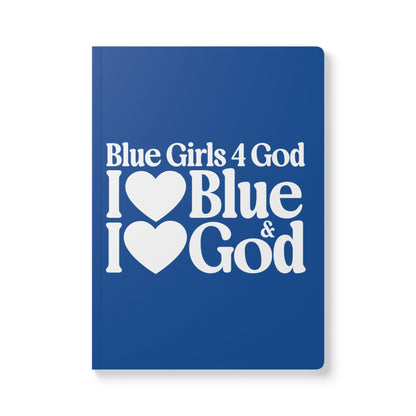 Blue Girls 4 God Softcover Journal – Double-Sided Inspirational Faith Journal | 100 or 200 Pages | Notebook for Girls & Women Who Love God