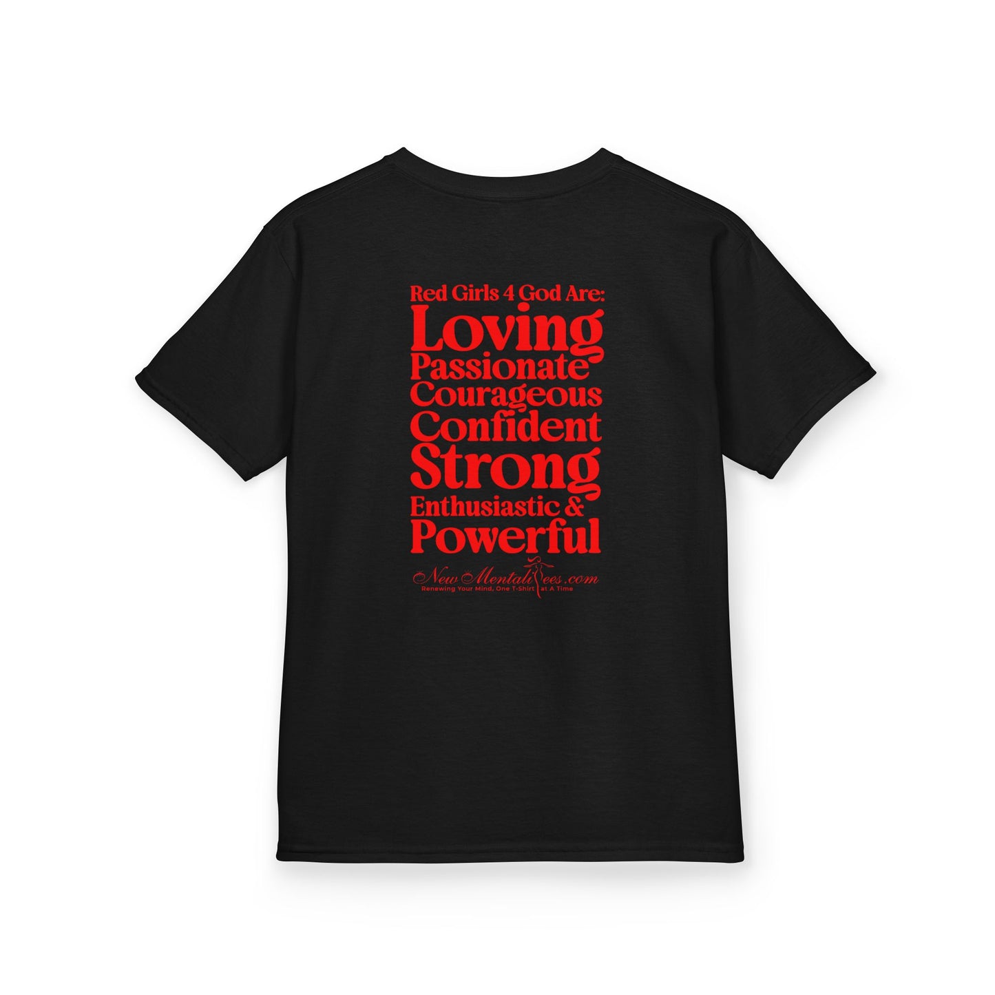Red Girls 4 God Youth T-shirt | Black Contrast