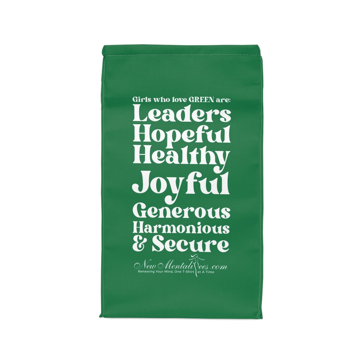 Green Girl 4 Life Lunch Bag – Double-Sided Inspirational Green Girl Lunch Tote | Insulated Lunch Bag | Girl Power Lunch Box