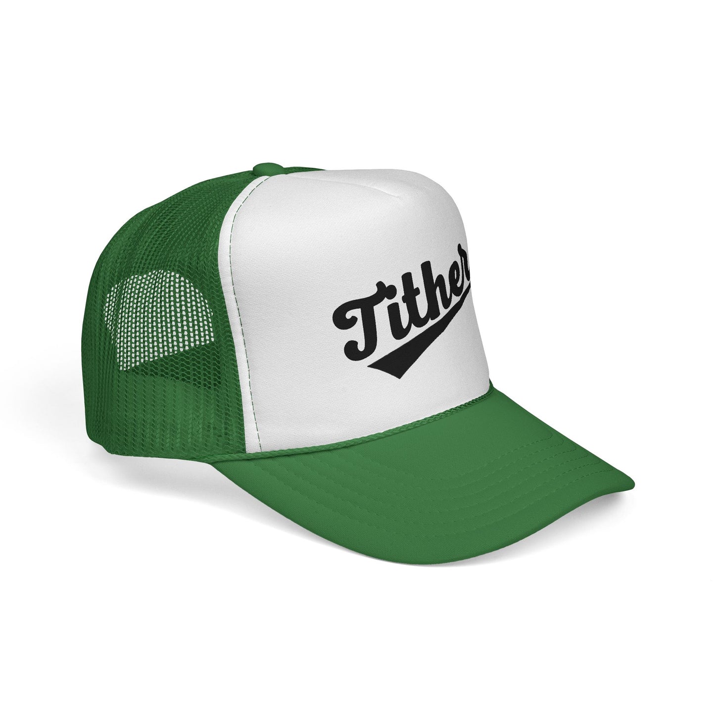 Tither Trucker Hat | Baseball Script Cap | Inspirational Snapback Hat |  Positive Lifestyle Cap | Statement Trucker Hat