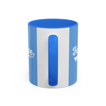 FORGIVE Baseball Script Mug – Colored Coffee Cup – Faith-Based Forgiveness Gift – Inspirational Christian Mug