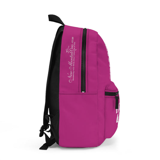Pink Girl 4 Life Backpack – Inspirational Girls School Backpack | Girl Power Bookbag | Lightweight Travel & School Bag