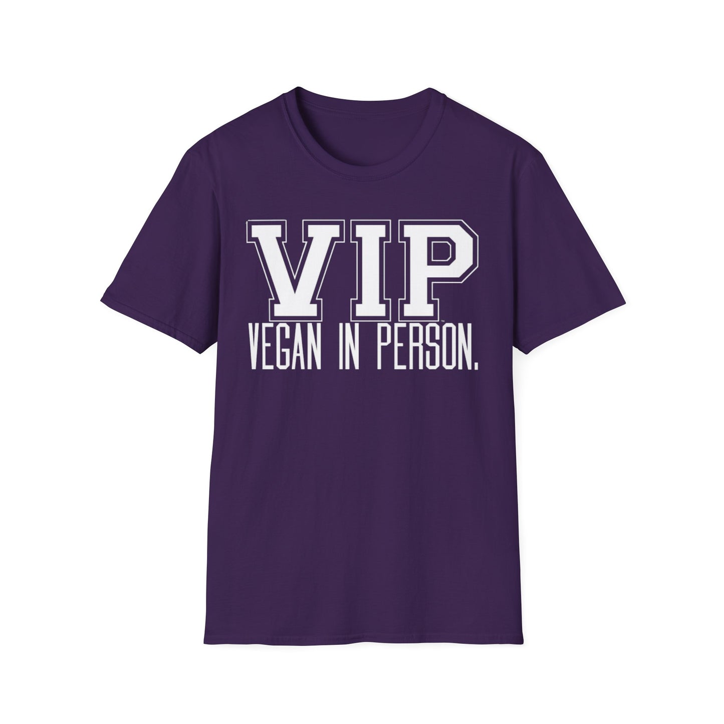 VIP Vegan Unisex T-Shirt, Vegan In Person Statement Conversation Starter Tee
