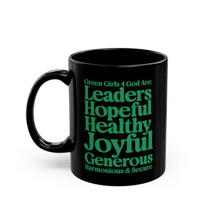 Green Girls 4 God Mug - Black Contrast Collection