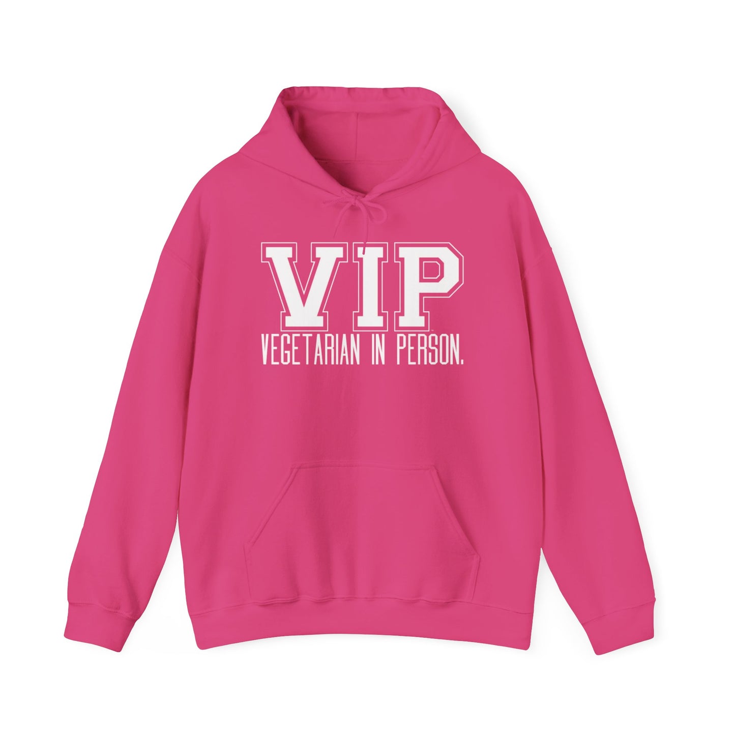 VIP Vegetarian Unisex Hoodie, Vegetarian In Person Statement Conversation Starter Hooded Sweatshirt